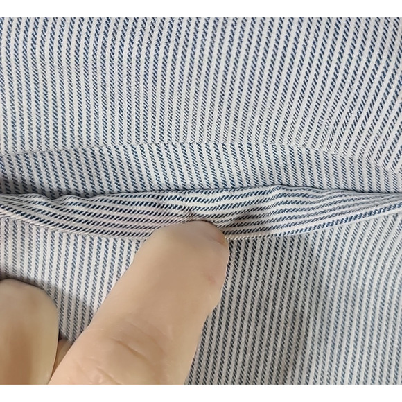 Kenar Capri Pull-On Pants Women's 8 Blue White Casual Elastic Waist Pinstripe - Picture 4 of 7